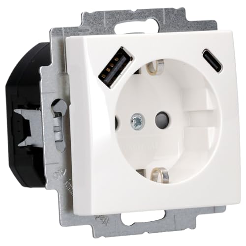 Busch Jaeger 20 EUCB2USBAC-914 SCHUKO USB A & C Steckdose Safety+ Alpinweiß Balance SI 2CKA002011A6298