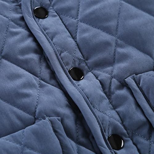 Unisex Boys Girls Quilted Jacket Button Down Warm Lightweight Coat Fall Winter Outwear Thin Casual Clothing 2-8 Year3