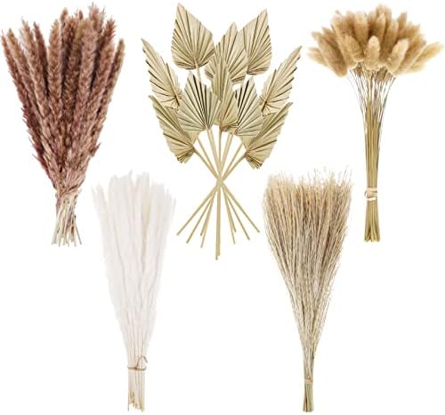 Chenkaiyang 110 Pieces Dried Pampas Grass Decor Bulk, Dried Palm ...