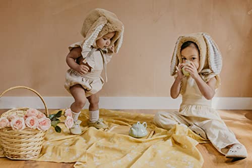 Image of Mini Wander Swaddles for Newborns Muslin Swaddle Blankets - Breathable Soft Gender Neutral Receiving Blanket Baby Essentials | 47 x 47 Cotton - Blankets (Buttercup)