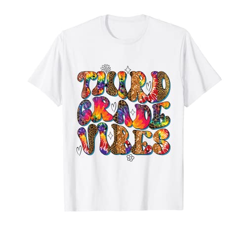 Back To School Third Grade Vibes Teachers Students Retro T-Shirt