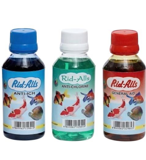 AKSHAT ENTERPRISES Rid All 3 In 1 Fish Medicine Pack 180Ml Each (Anti Chlorine, Anti Ich, General Aid)-image-19