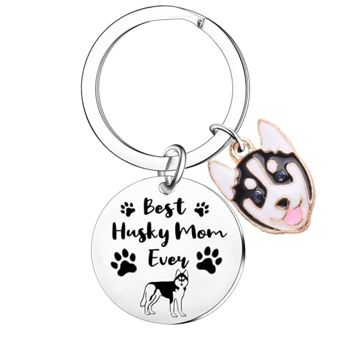 Nfyxcaz Husky Mom Gifts Husky Keychain Christmas Birthday Gifts For Husky Lovers Husky Jewelry Husky Dog Accessories