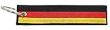 Luso Germany Flag Key Chain, 100% Embroidered