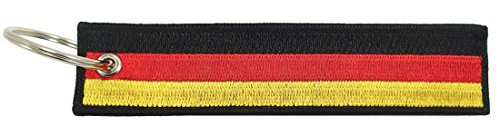 Germany Flag Key Chain, 100% Embroidered