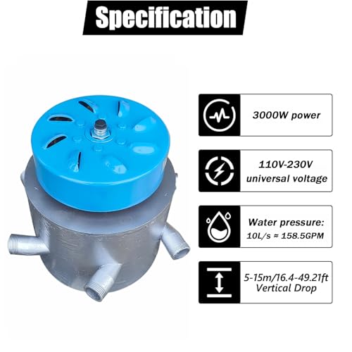 Generador Hidroeléctrico de Alta Potencia 3KW 110V-230V Mini con Monitorización para TV, Iluminación y Computadora, Uso Exterior miniatura 3