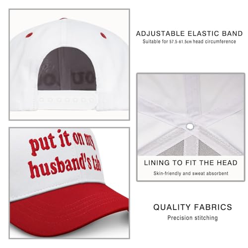 Image of Put It on My Husbands Tab Hat, Funny Vintage Trucker Hats Adjustable Cap for Men Women Classic Baseball Caps