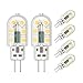 Klighten 6-Pack 3W G4 LED Bombillas, AC/DC 12V Bombillas de iluminación equivalente a 25W Halógena, Blanco natural 4000K, No Regulable