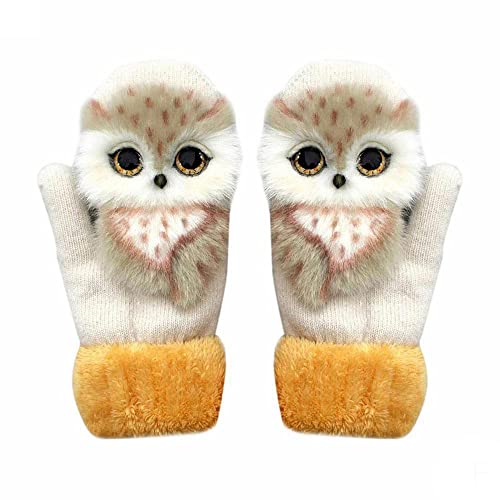 Hand-Knitted Pet Gloves, 2023 New Cute Animal Mittens, Full Fingers Thickening Soft Winter Warm Mittens for Kids Girl