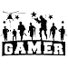 ORIGACH Gamer Decalcomania da Muro Poster Lettering Wall Stickers per Ragazzi Camera da Letto, Fortnite Poster Decor Boys Room Wall Decalcomania in Vinile Adesivi da Gioco