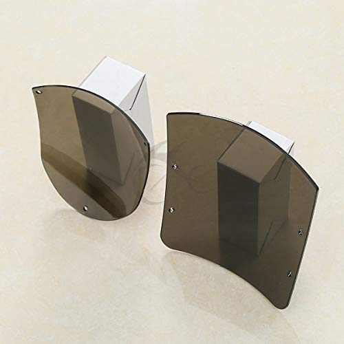 Image of TCMT ABS Windshield Quarter Fairing Kit Fits For Sportster XL 88-16 Dyna 95-05 FXR 86-94 (Smoke)