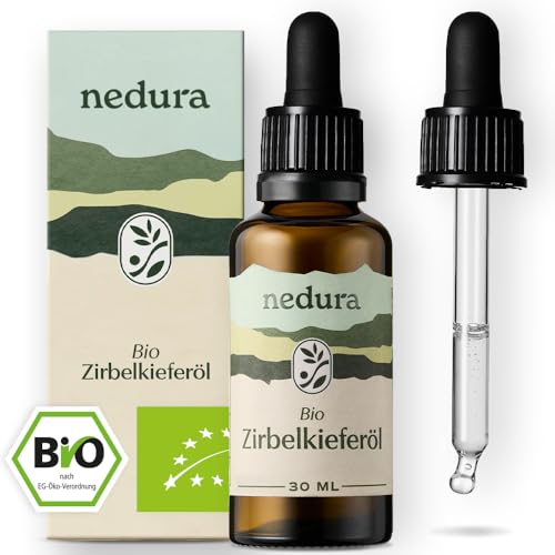 nedura® BIO Zirbenöl [100% NATURREIN] - Echtes Zirbelkiefer Öl - Wildwuchs aus Österreich - Naturreines ätherisches Zirbelkieferöl - Ideal für Diffusoren, Duftlampen, Aromatherapie - 30ml