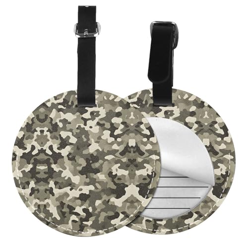 Étiquettes de bagage pour éviter la perte de valise motif camouflage PVC lot de 6