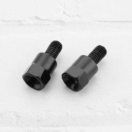 Be In Your Mind 4 Stück M8 32mm Motorrad-Spiegelhalterungsadapter RH und LH 8 Mm auf 8 mm Gewinde Höhenverstellschraube Lenkerspiegelmontage Schrauben mit Umgekehrtem Gewinde für Motorräder