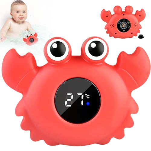Termómetro Digital para Baño de Bebé, Nizirioo para Bañera con Luz LED de Advertencia, Función de Advertencia de Temperatura para Jugar en la Bañera y Bañarse de Forma Segura para Niños y Niñas