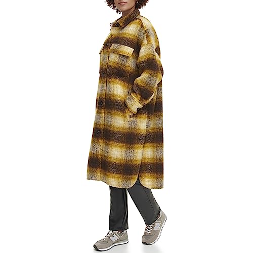 Levi's Women's Long Plaid Flannel Shirt Jacket2