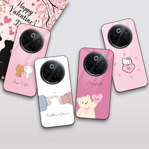 Image of COLORflow Back Cover Compatible with Vivo T4 5G / Y300 Pro 5G / iQOO Z10 5G | Vibe Valentine Love Customized | Shockproof TPU Bumper with Camera Protection Back Cover