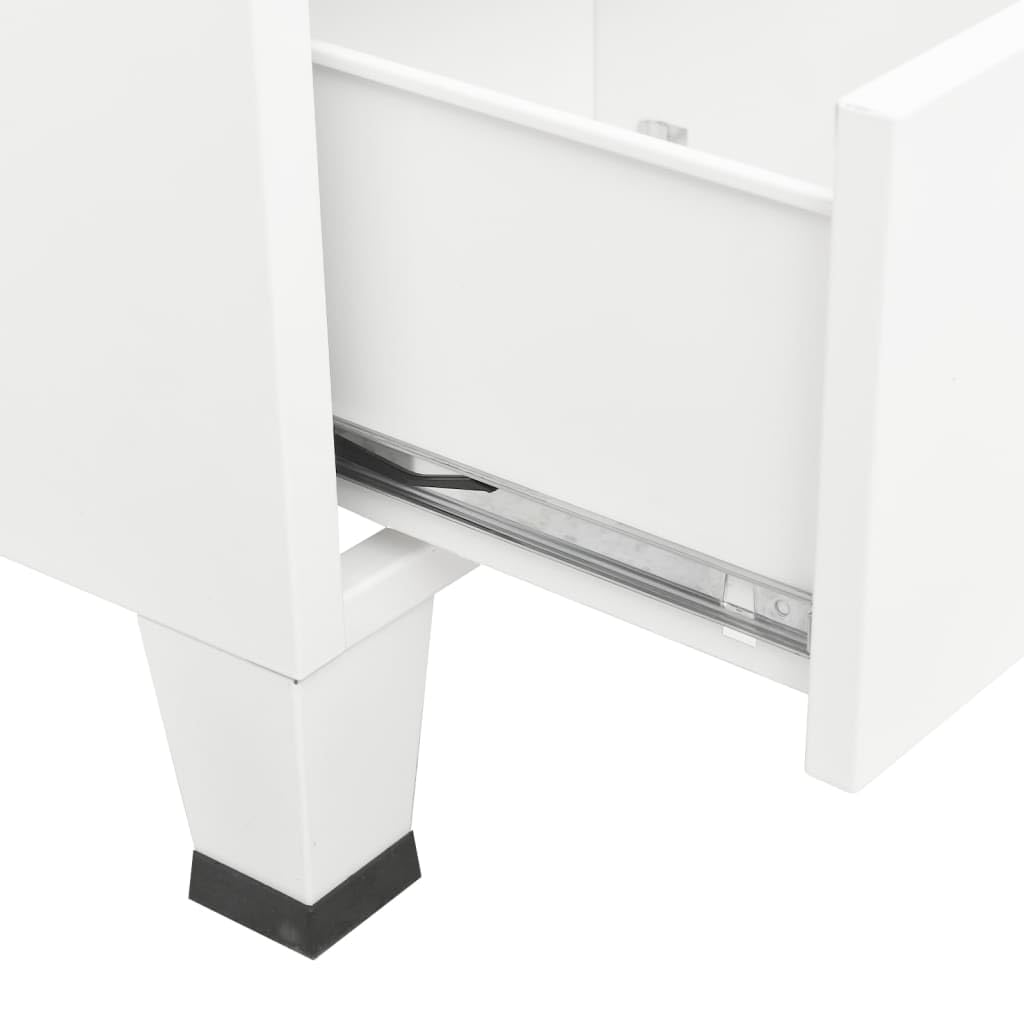 vidaXL Armadio Classificatore Industriale Bianco 70x40x115 cm Metallo