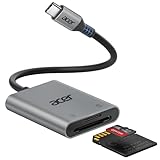 Acer SDカードリーダー タイプC【2-IN-1】USB-C iPhone SDカードリーダー microSD microSDXC microSDHC SDXC SDHC RS-MMC対応 超高速転送 OTG対応 iPhone 17・16・15シリーズ/ Android タブレット/スマホ/Linux/MacBook/iPad Pro/Windows PC対応