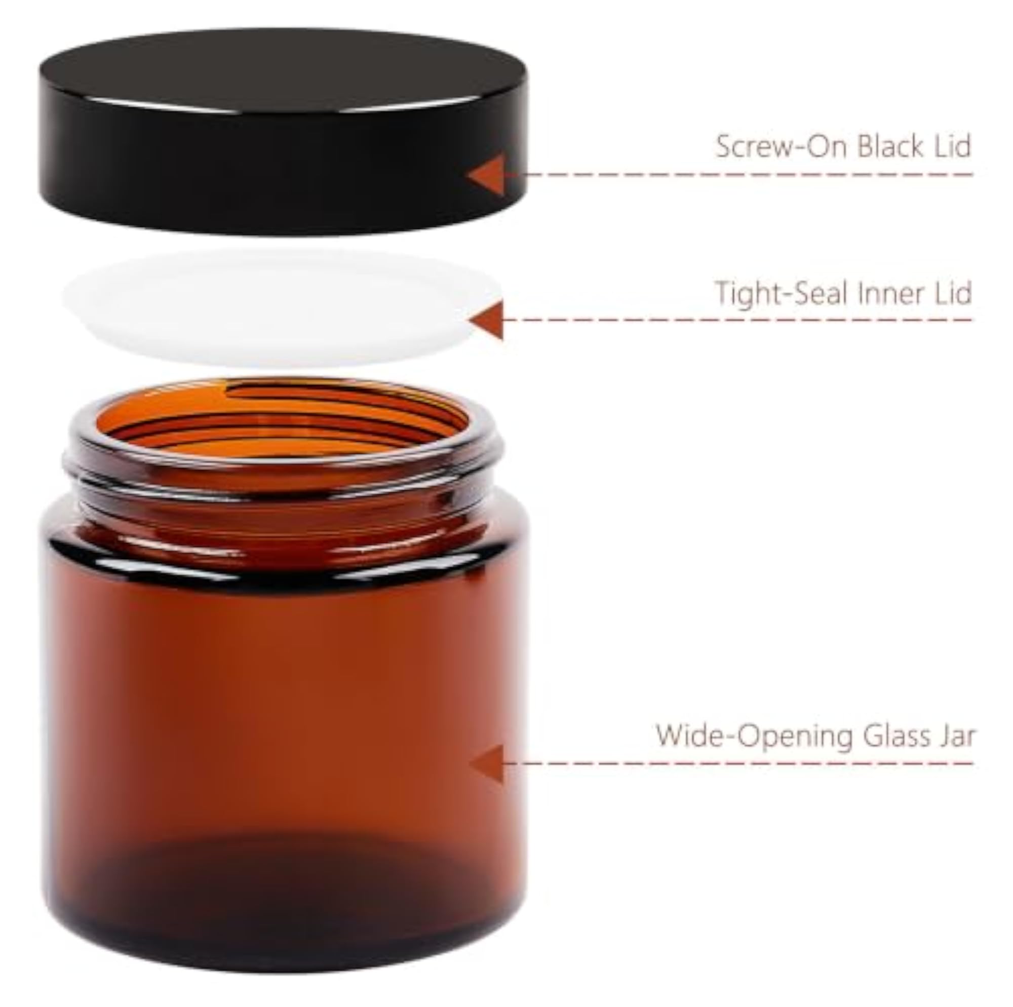 4 Oz Candle Making Glass Jars with Lids, Empty Storage Containers