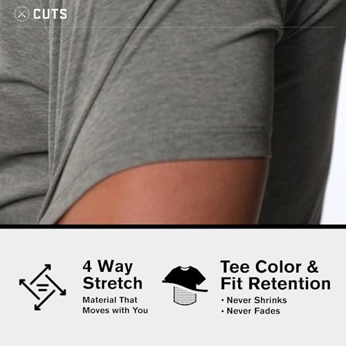 Clothing Men's Premium AO Crew Neck Casual Short Sleeve T-Shirt | Classic Curve Hem | PYCA Pro Soft Fabric4