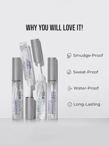 Image of INSIGHT Stay Real Lash Mascara - Transparent | Clear Gel Formula| Natural Look | Sweatproof | For Brows and Eyelashes for Every day Use -10 g (Pack of 3)