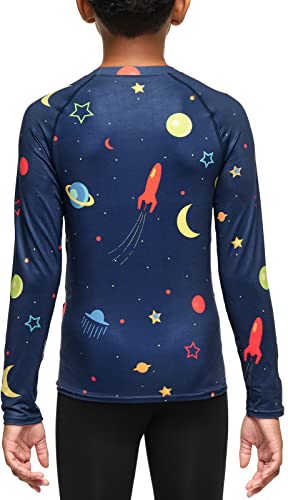 TSLA Kid's & Boy's and Girl's Thermal Long Sleeve Tops, Crew Neck Fleece Lined Compression Base Layer Shirts2
