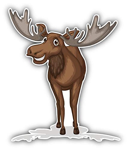 JJH Inc Magnet Happy Moose Flexible Vinyl Magnet Waterproof Car Magnetic Bumper Sticker 5