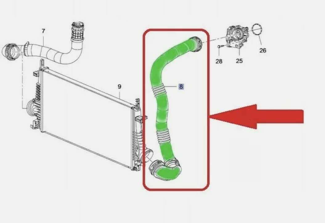 Tubo turbo de repuesto para Opel Insignia 2.0 CDTI 170 PS 13419442 13419441 1302288