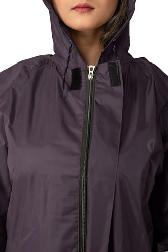 Image of THE DRY CAPE ; LET IT RAIN Women's Waterproof Rain Coat | Packable, Full Length with Hood & Pockets | Urban Commuter Rainwear