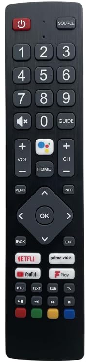 Replacement POF/RMC/0004 Voice Remote Control Compatible for polaroid tv remote control P32RAM1071U P50UAM2351U PA32H4312LEKB Smart HD Ready LED Android TVs