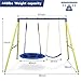 Children's Swing, 2-seat Swing, Outdoor Toy Facility, Metal Swing Frame with Flying Saucer, with Safety Belt, Outdoor Playground, Outdoor Play Equipment