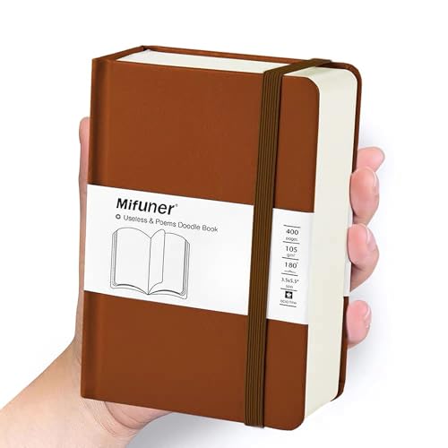 Carnet de croquis en cuir de poche pour peinture artistique et dessins mixtes