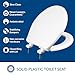 Bemis 790TDGSL 000 Commercial Heavy Duty Front Plastic Toilet Seat with Cover Will Slow Close, Never Loosen & Reduce Call-Backs, Round, White