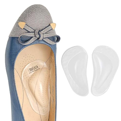 Image of Arch Support Insole for Flat Feet 1 Pairs, Thicken Gel Arch Pads for Flat Feet - Self-Adhesive Arch Cushions Inserts for Men and Women, Clear, Relieves Feet Pain, Plantar Fasciitis & Heel Spurs, Orthotic Inserts for Enhanced Stability, Trimmable Shoe Inserts