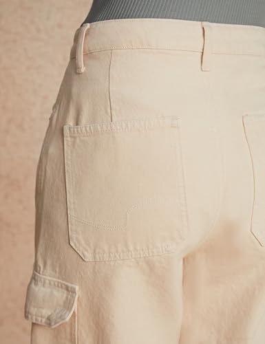 Image of Amazon Brand - Symbol Women's Wide Leg Cargo Jeans (High Rise | Ankle Length | Loose Baggy Fit) (Available in Plus Sizes)