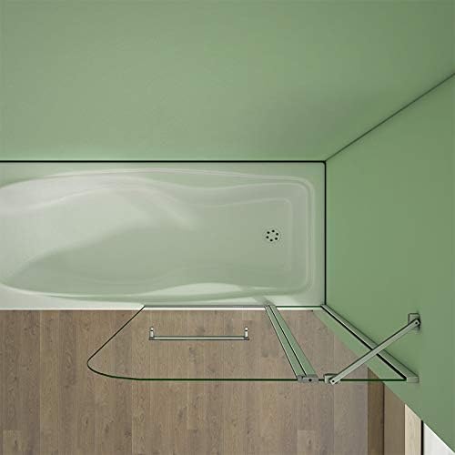 1000x1400mm Eletro Off White Frame Double Pivot Shower Bath Screen with Towel Rail