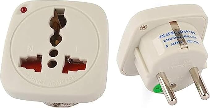 Melfi™ Multi Travel Adaptor Suchko To Universal Power Adapter UK/US/AU to EU Converter With Shutter & Indicator (1PCS)