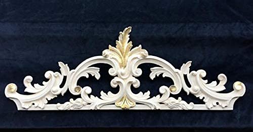 artissimo Wanddeko Barock Wandbehang Weiß-Gold Deko 75x26x3 Wandrelief Deko Antik C1521 Türbogen