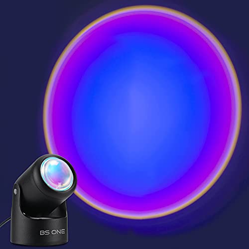 Sunset Projection Lamp,BS ONE Upgrade 180°Rotation USB Sunset Lamp Projector Led Rainbow Night…