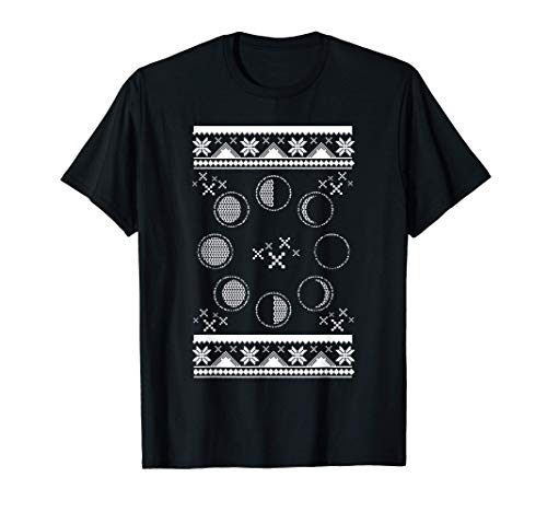Phases Of The Moon Space Ugly Xmas Cool Christmas Gifts Maglietta