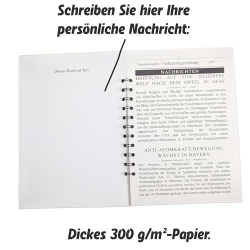 the lazy panda card company Das Jahr, das 1985 war - Karte Buch zum 40. Geburtstag mit Details zum Geburtsjahr Geburtstagskarte 40 (1985)
