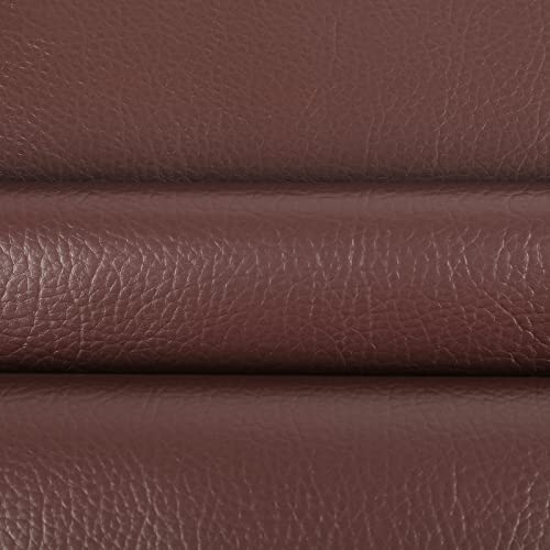 Osunnus Marine Vinyl Upholstery Faux Leather Fabric, 2 YDS Chocolate Brown