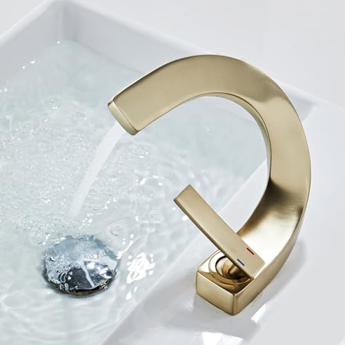 Robinet de lavabo levier unique commande eau chaude froide mitigeur - 2