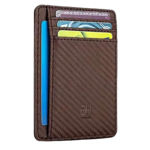 Image of GH GOLD HORSE Slim RFID Blocking Card Holder Minimalist Leather Front Pocket Wallet for Women