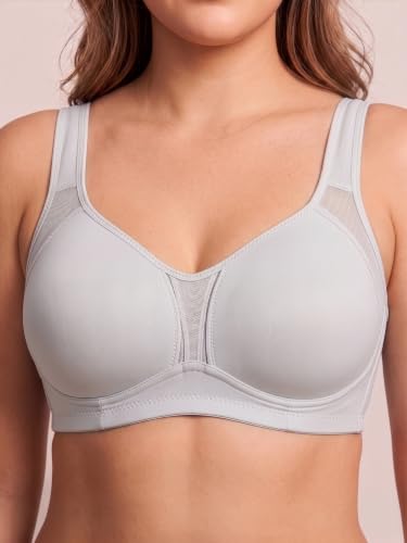 Image of Women's Full Coverage Lightly Padded Bra | Mesh Panel Everyday Comfort Bra | Broad Support Straps | Breathable Soft Fabric Adjustable Straps