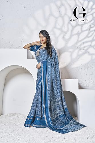 Image of GRECIILOOKS Saree | Women Saree | Saree for women latest design | Saree | Saree for Women | Silk Saree | Banarasi Saree