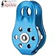 ALPIDEX Seilrolle Umlenkrolle 22 kN - Fix Pulley Flaschenzug - geeignet für Textilseile bis 13 mm Durchmesser - EN12278, Farbe:blau