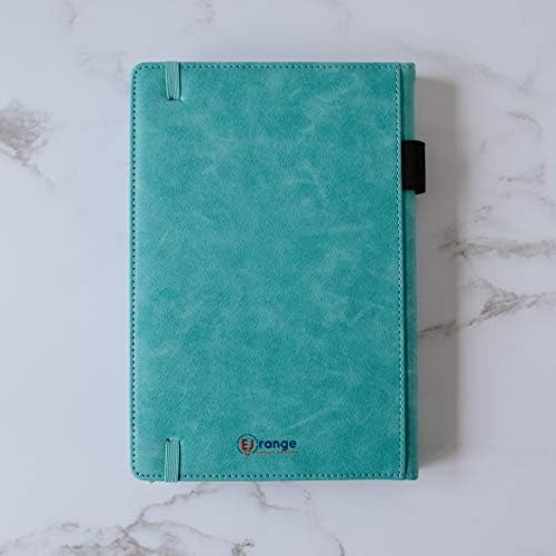 EJRange Notebook A5 Note Pad - Journal, Wipe Clean Cover, Stationary, Note Book, Ruled, 192 Pages, Wolf Design(Turquoise)