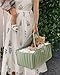 Blissful Diary Baby Diaper Caddy Organizer, Stylish Storage Basket for Newborn Essentials and Diaper Station, Gift for Baby Shower and Registry Must-Have, Sage Green